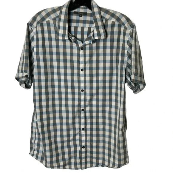 Retro  Y2K RW&Co checkered cotton short sleeve shirt.PTP 22”. 
Exc cond - Picture 1 of 11